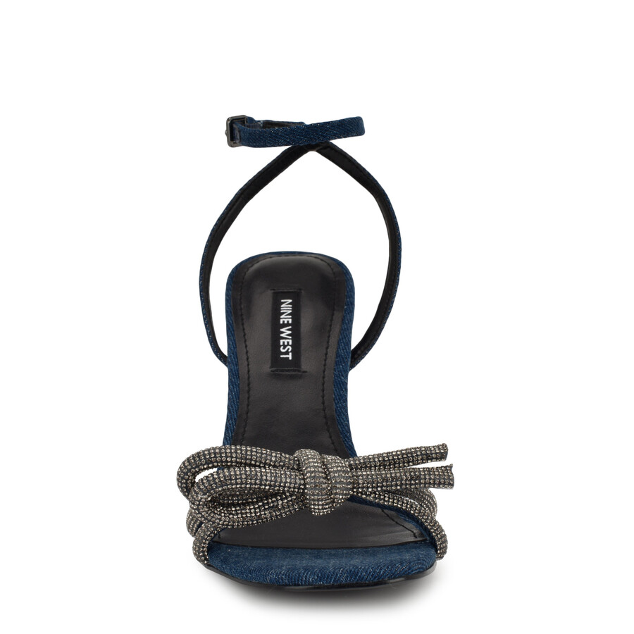 sandali con fiocco di strass ivid