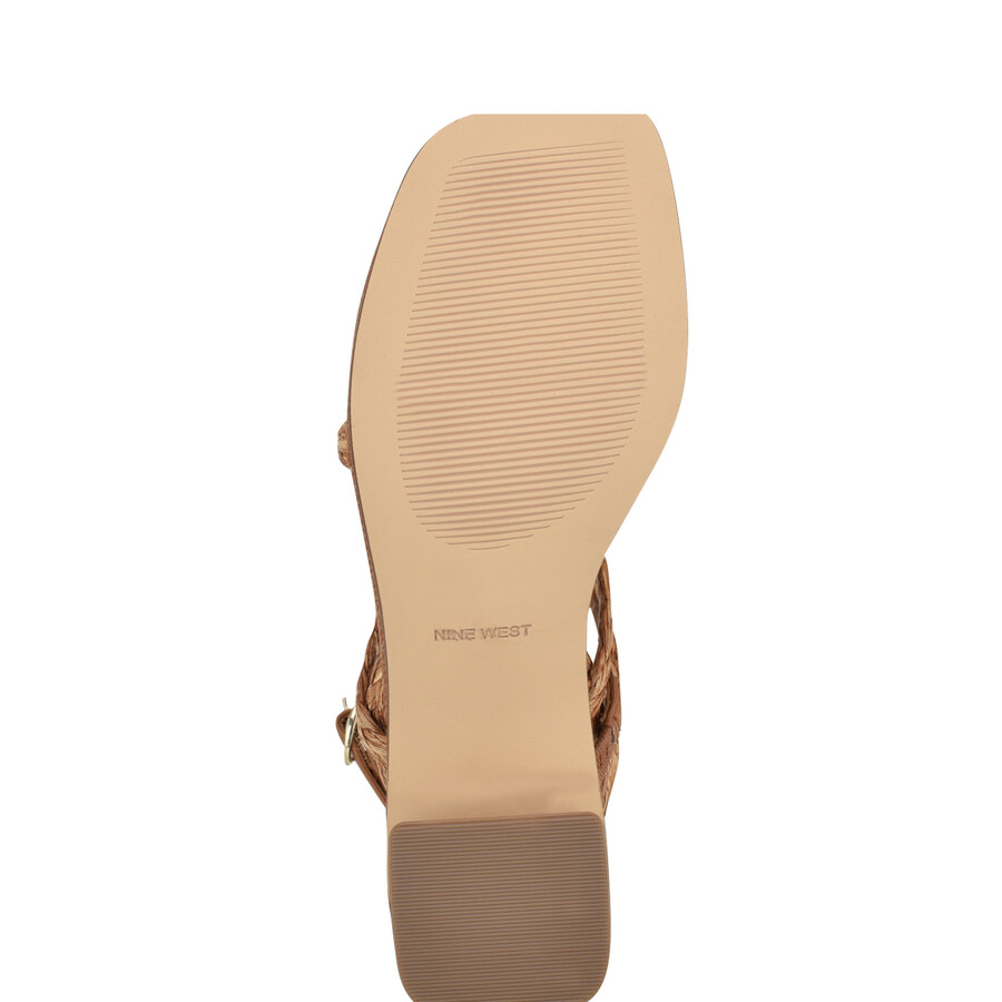 sandali con tacco a blocco in rafia emolly