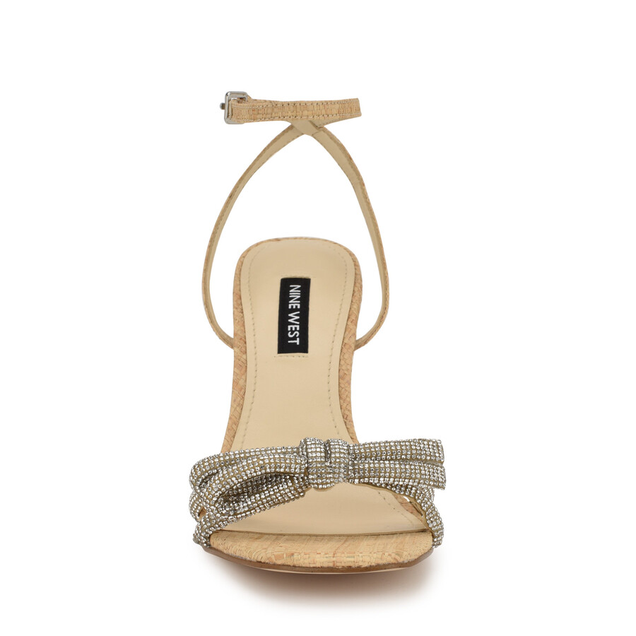sandali con fiocco di strass ivid