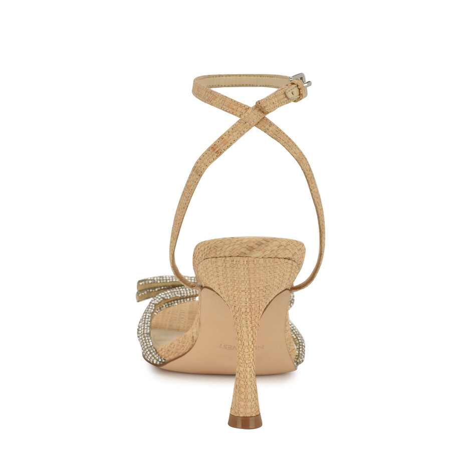 sandali con fiocco di strass ivid