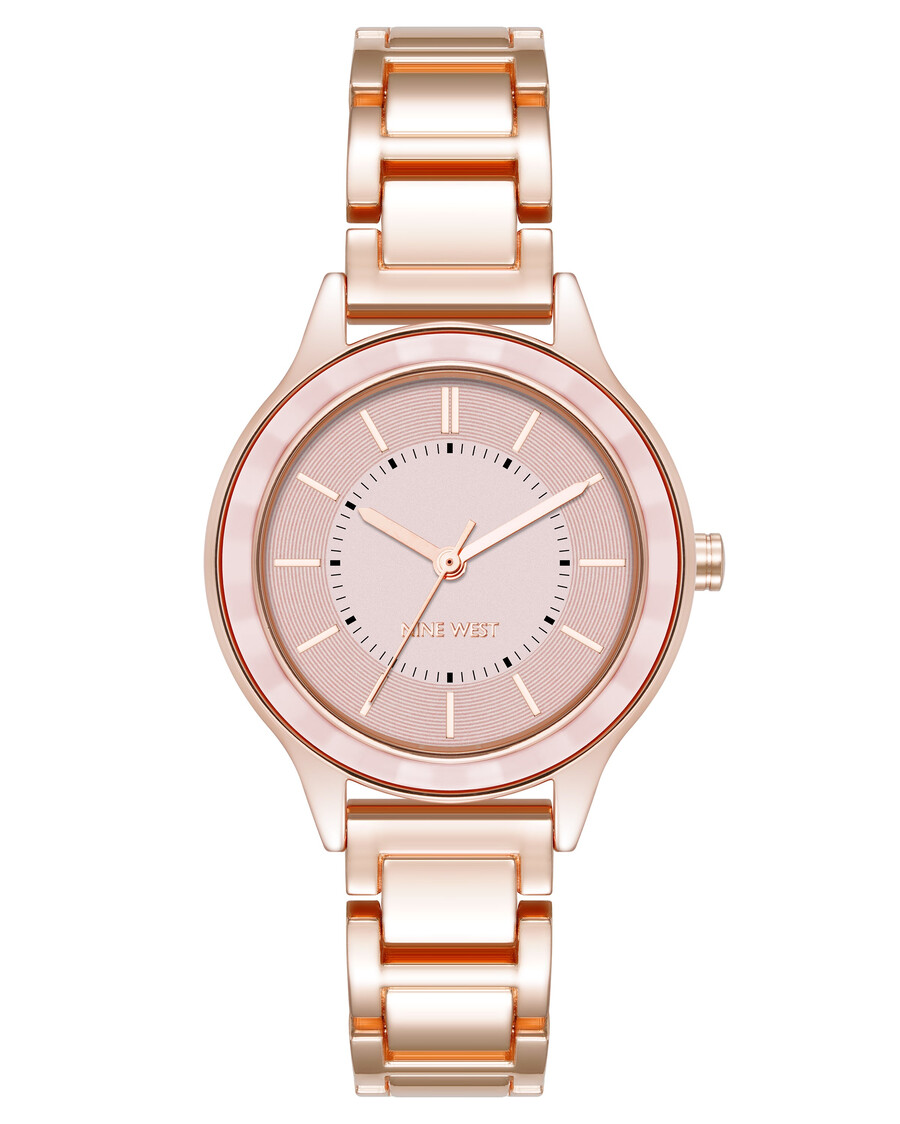 orologio con bracciale e lunetta testurizzata
