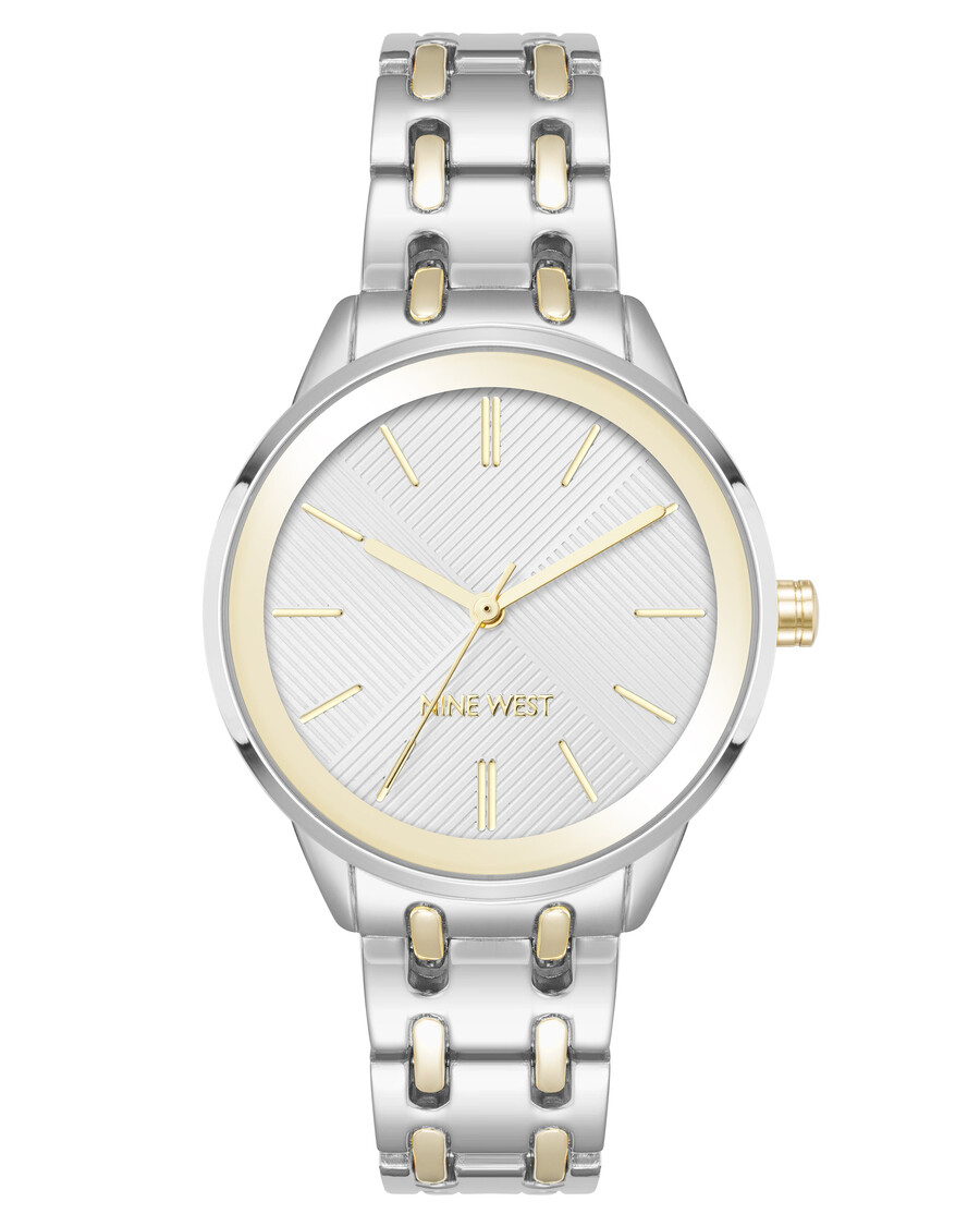 orologio con bracciale e quadrante strutturato
