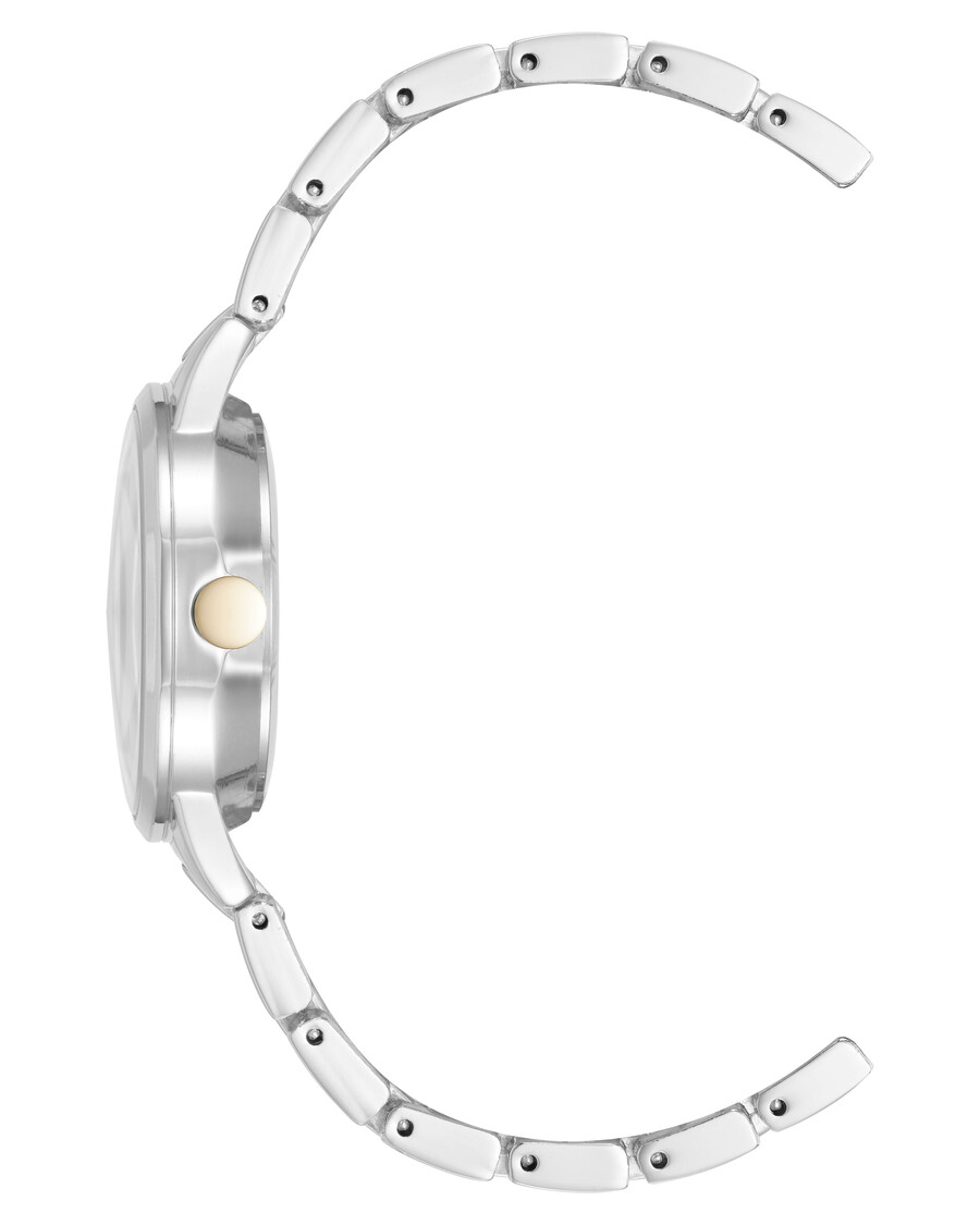 orologio con bracciale e quadrante strutturato