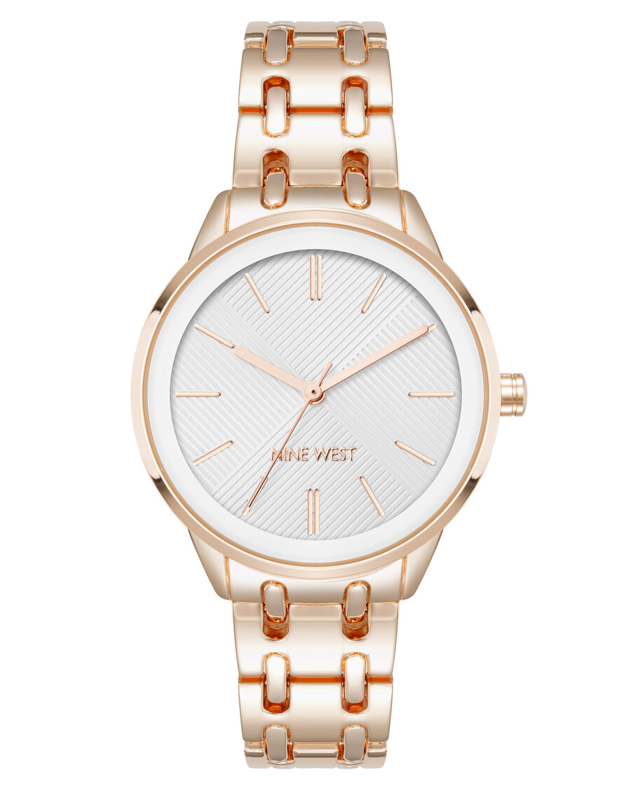 orologio con bracciale e quadrante strutturato