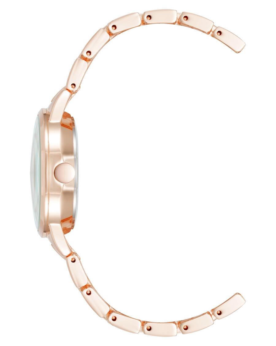 orologio con bracciale e quadrante strutturato