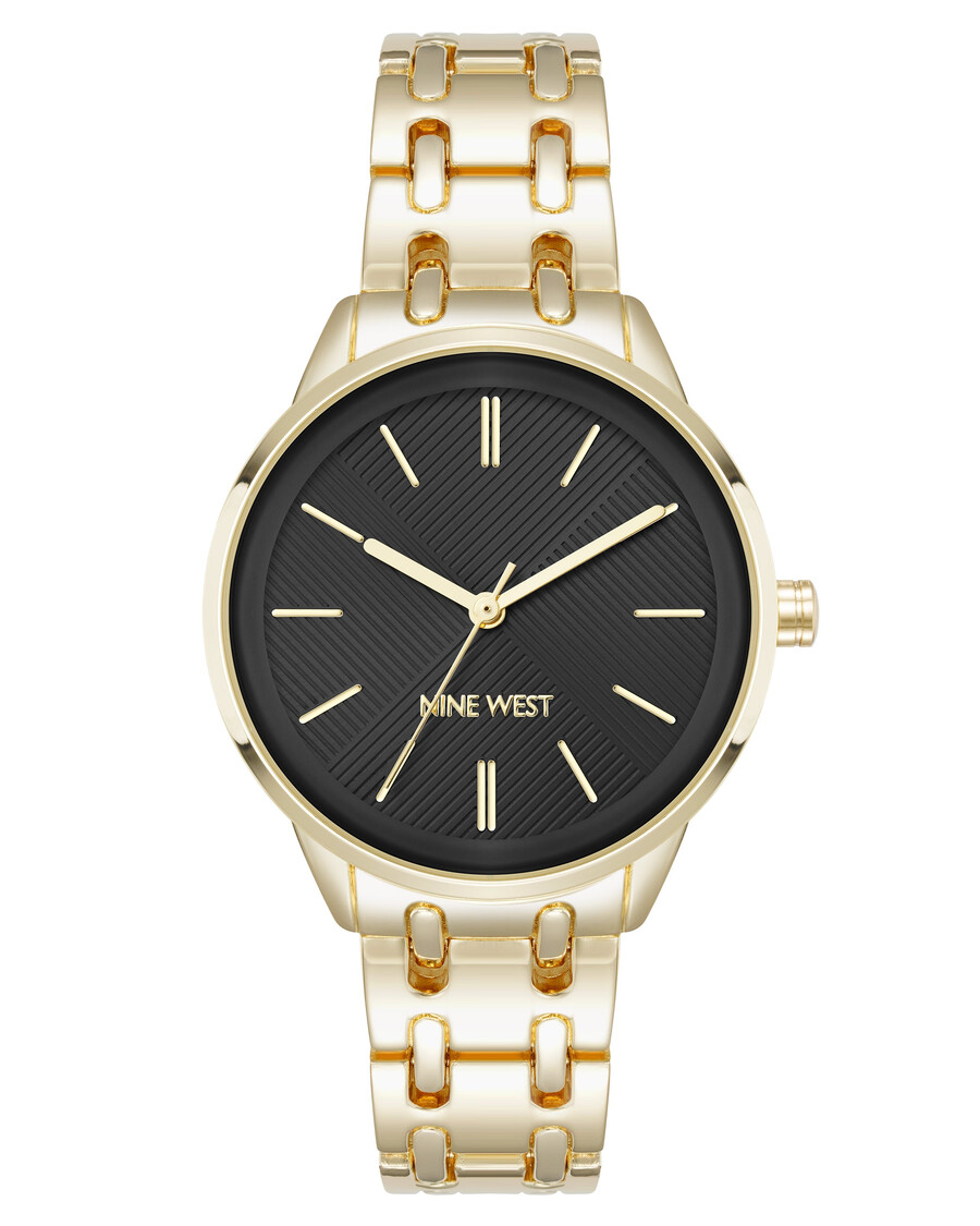 orologio con bracciale e quadrante strutturato