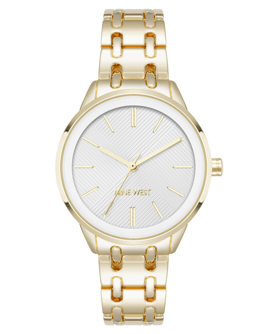 orologio con bracciale e quadrante strutturato