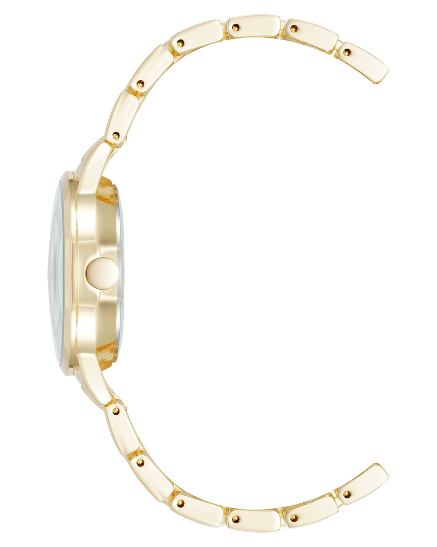 orologio con bracciale e quadrante strutturato