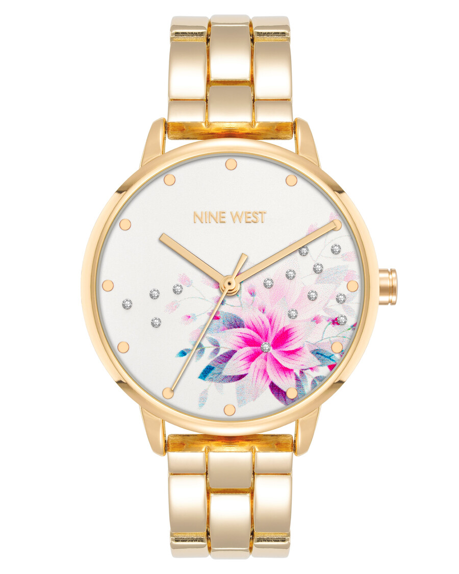 orologio con quadrante con motivo floreale