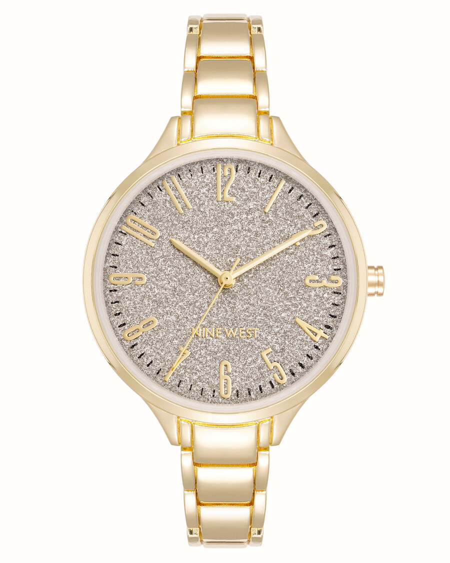 orologio con quadrante glitterato sfumato
