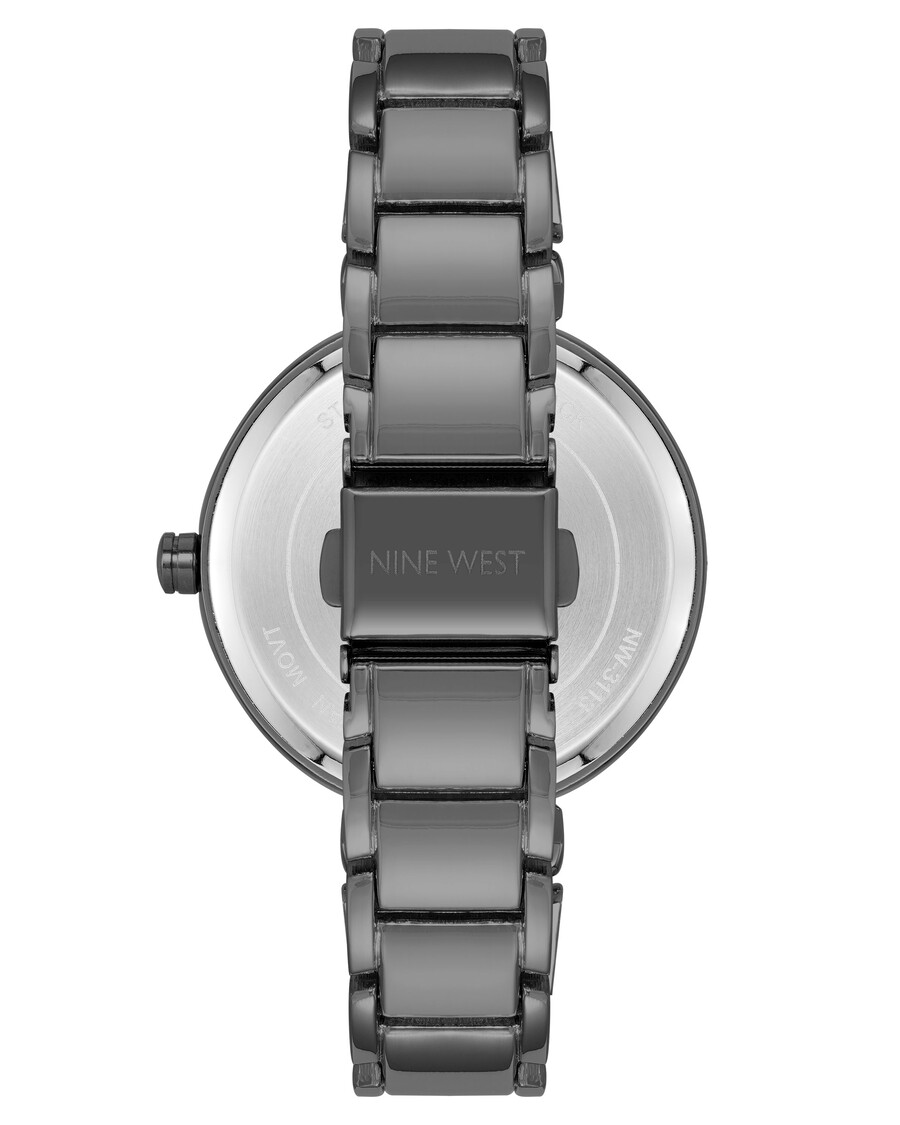orologio con bracciale e quadrante floreale testurizzato