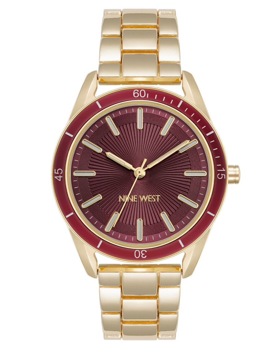 orologio con lunetta bordeaux
