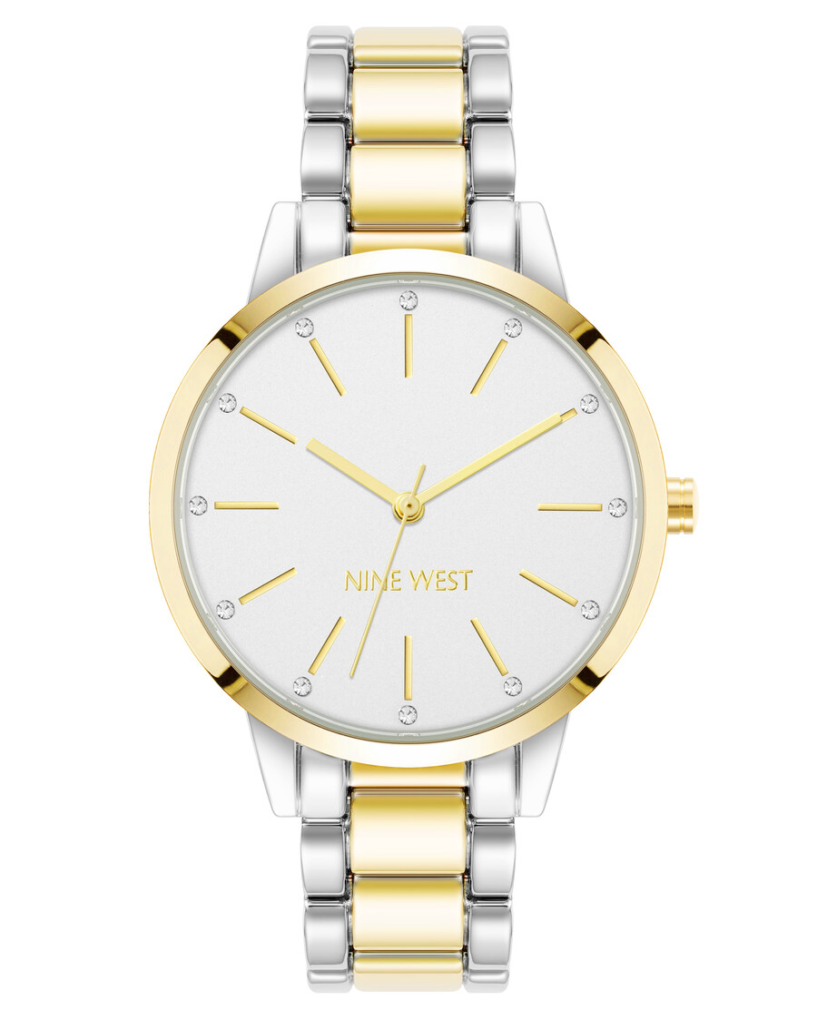 orologio con bracciale decorato con cristalli