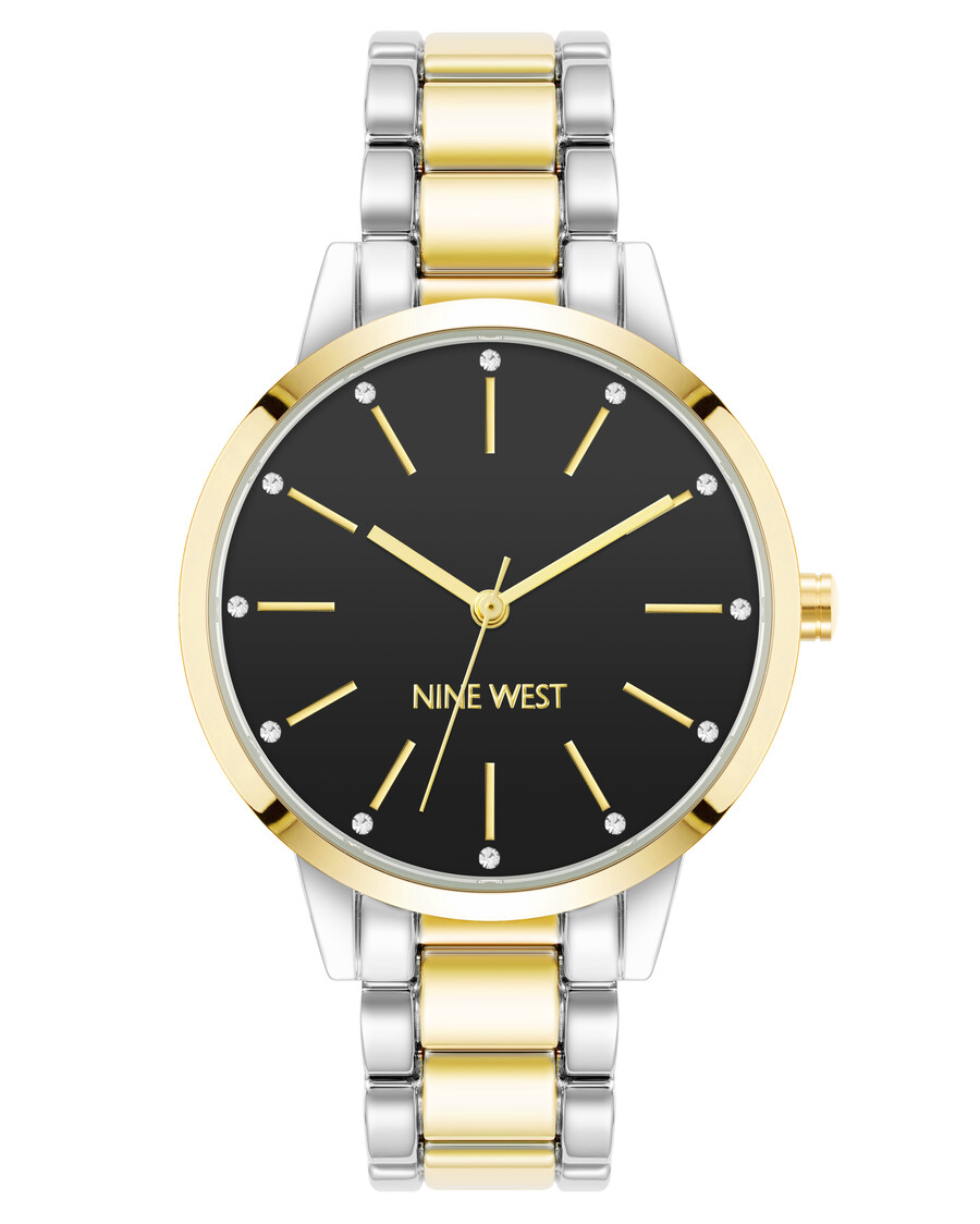 orologio con bracciale decorato con cristalli
