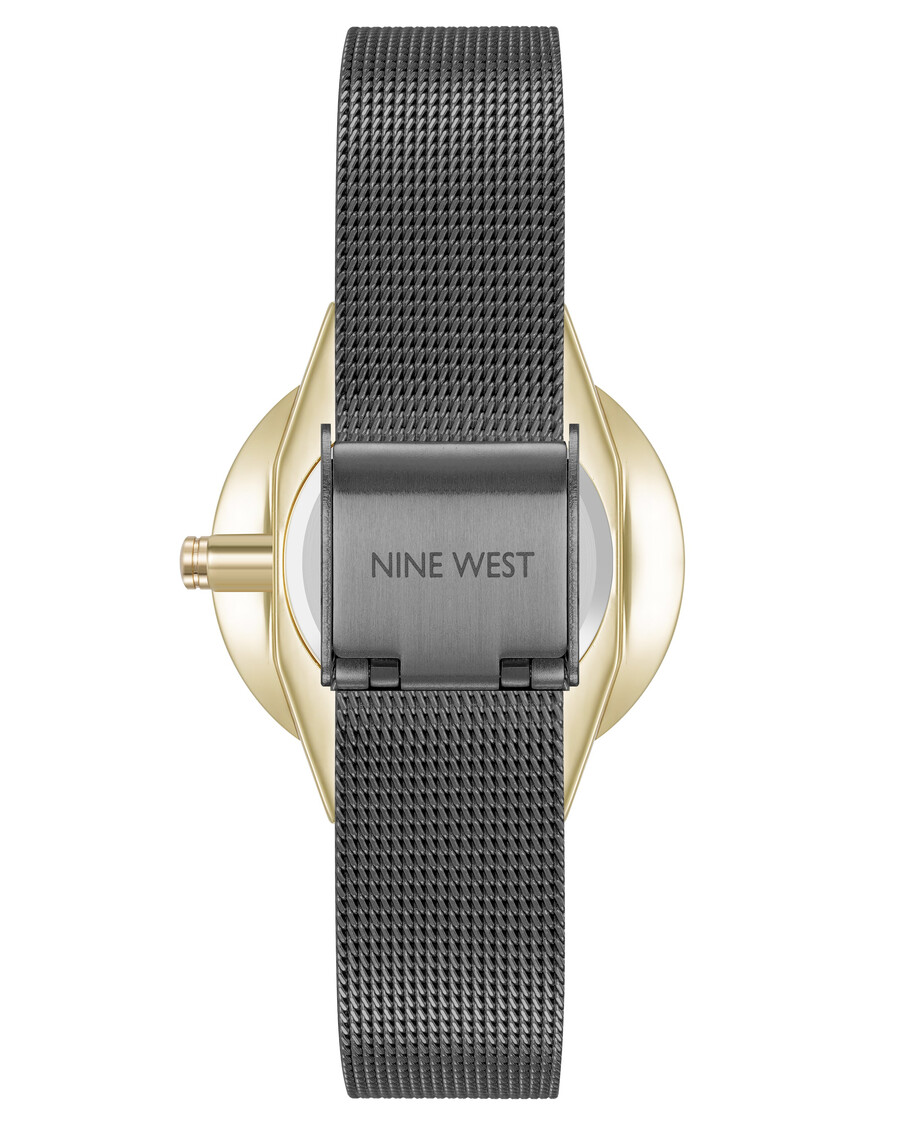 orologio con bracciale a maglie e cassa rotonda