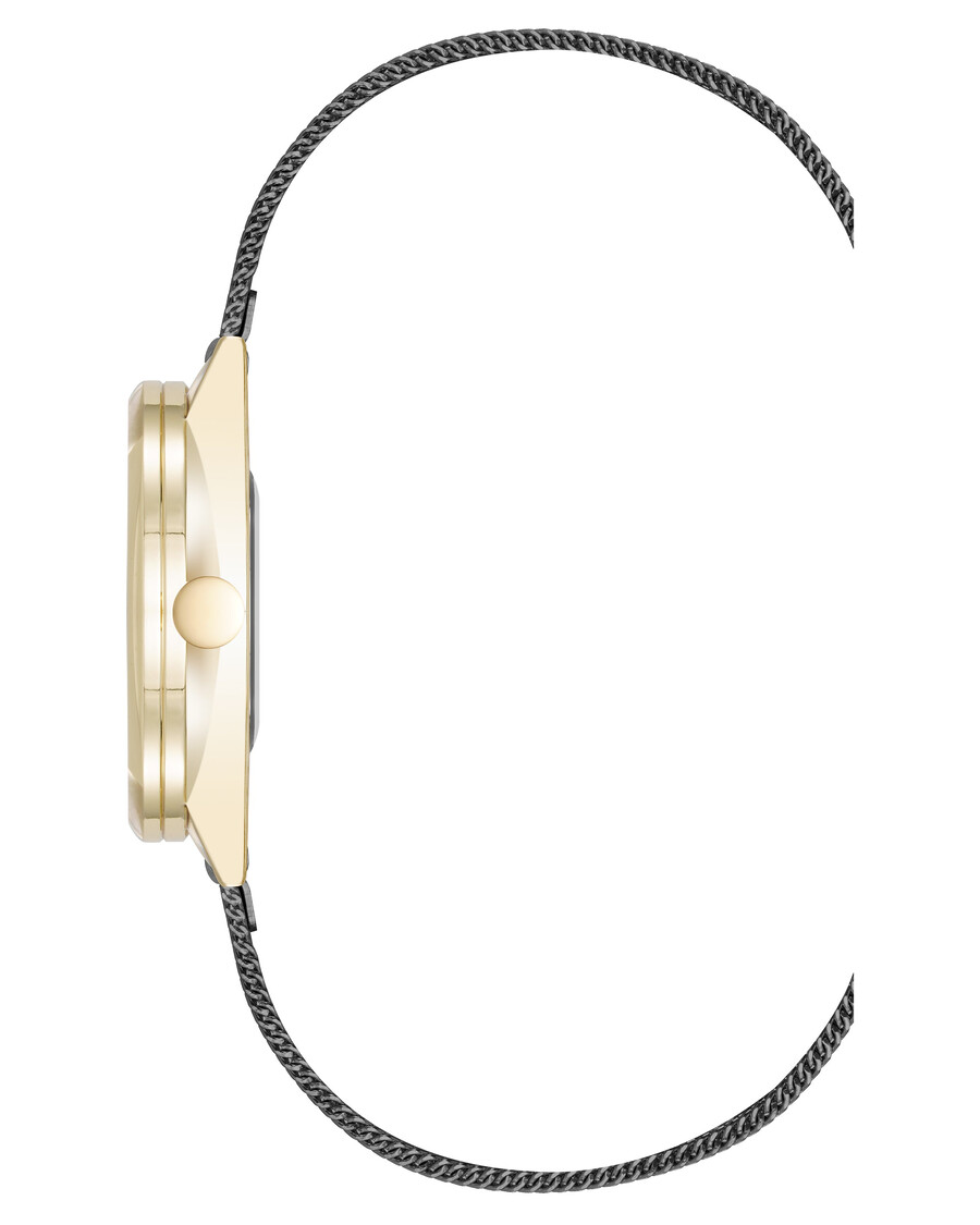 orologio con bracciale a maglie e cassa rotonda