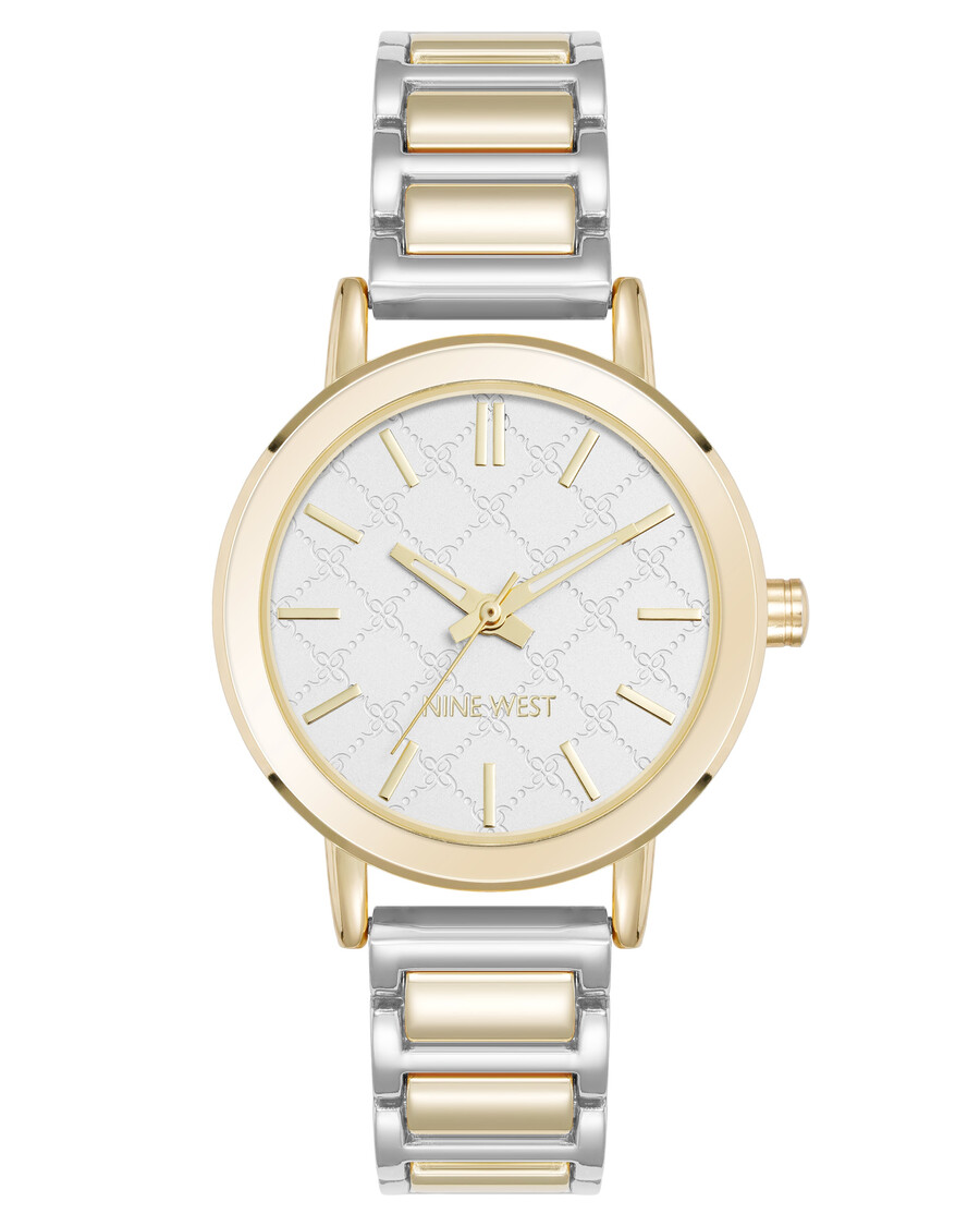orologio con bracciale e quadrante decorato