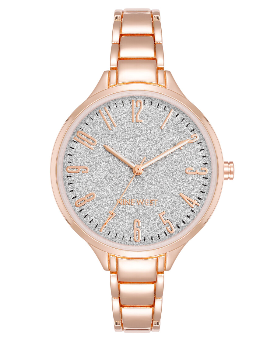 orologio con quadrante glitterato sfumato