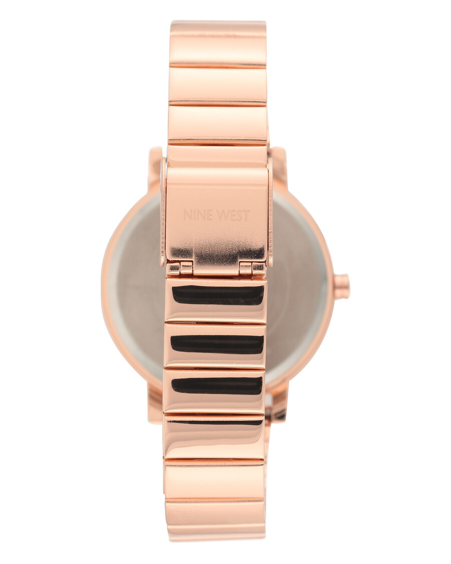 orologio con bracciale in acciaio inossidabile con cristalli