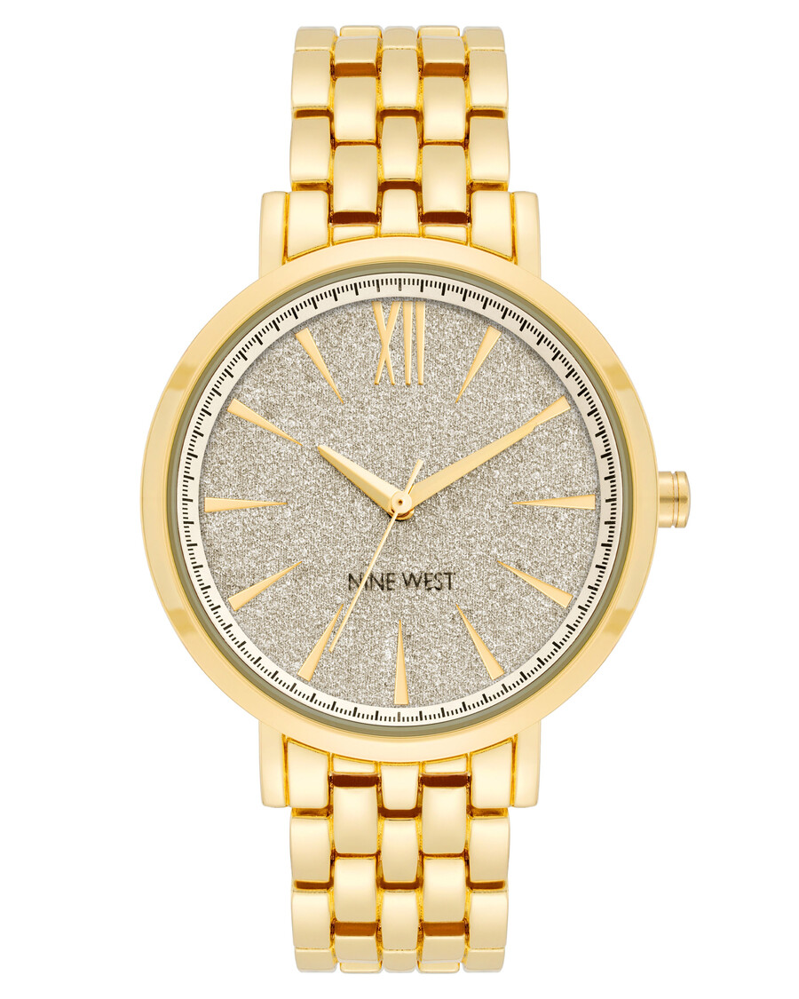 orologio con quadrante decorato con glitter