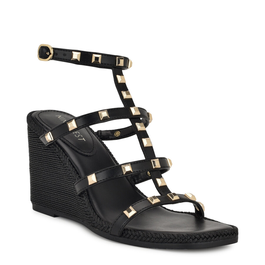 sandali con zeppa borchiati sardis