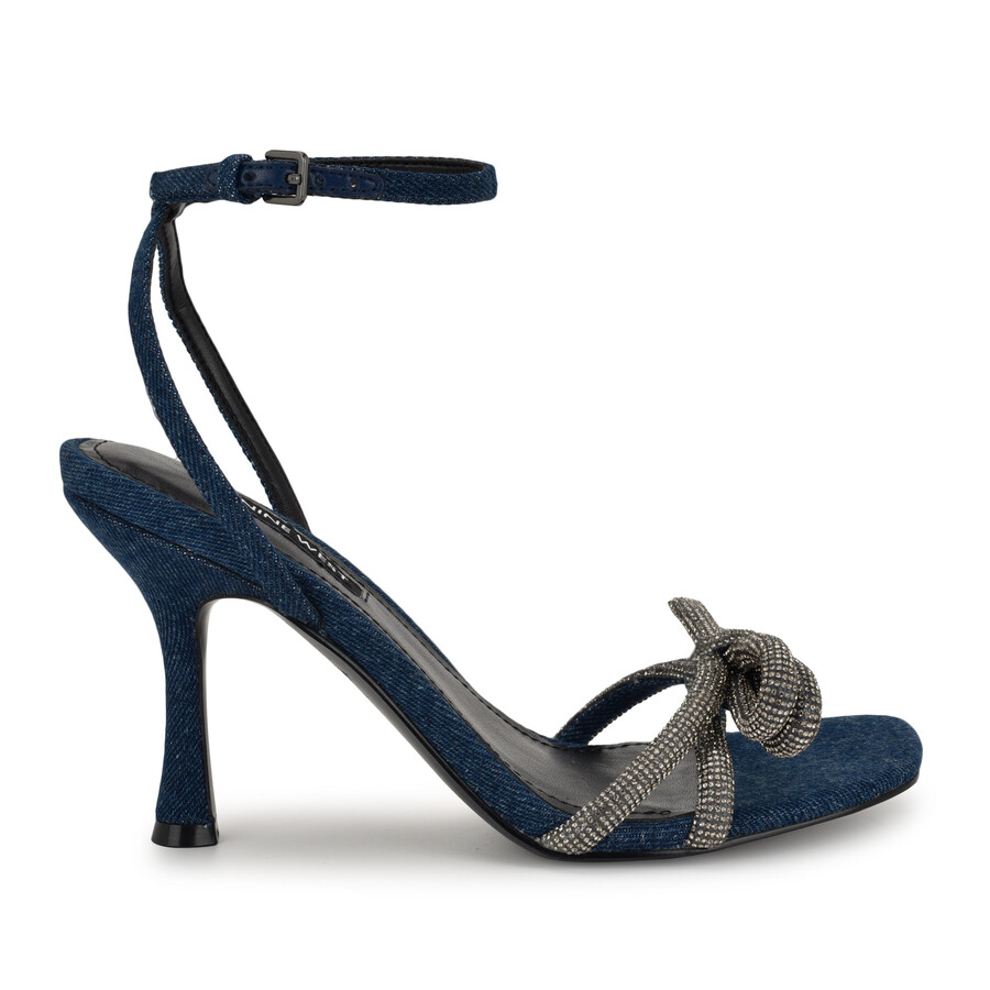 sandali con fiocco di strass ivid