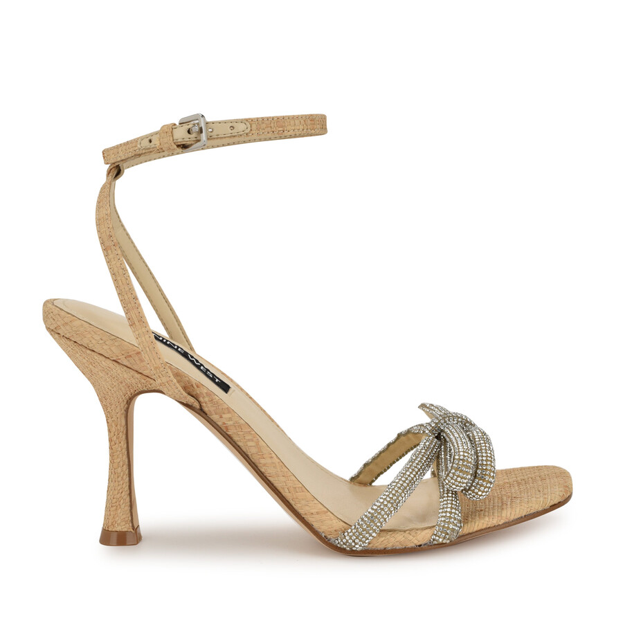 sandali con fiocco di strass ivid