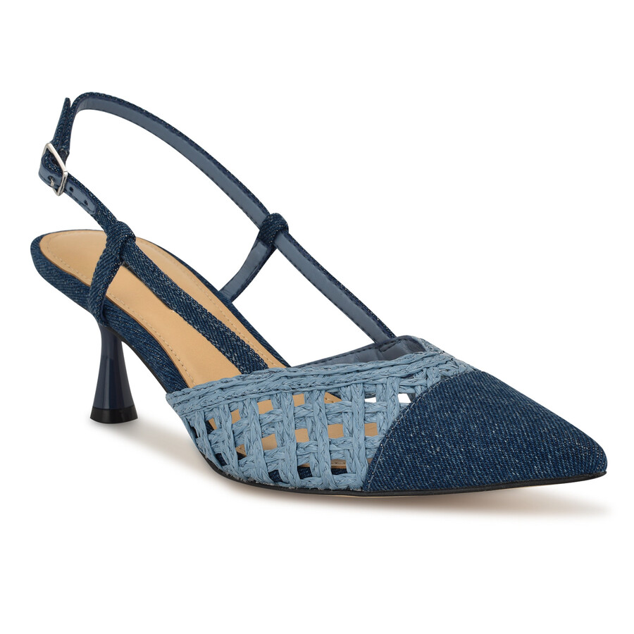 slingback railen con punta intrecciata