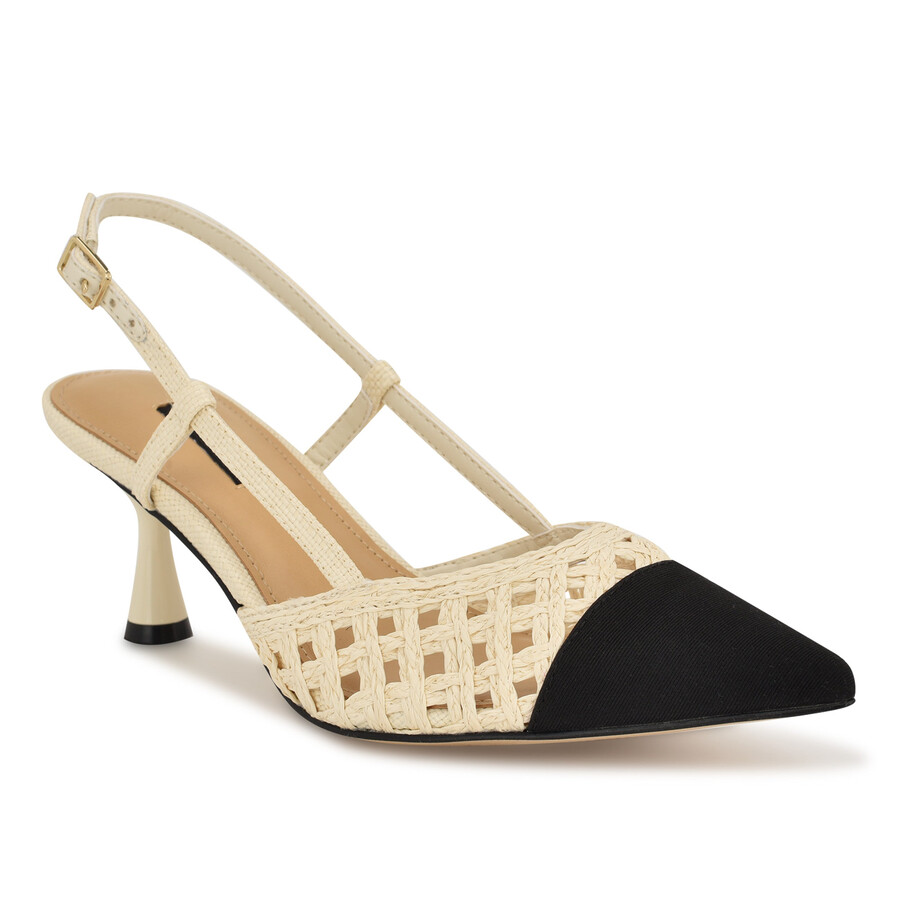slingback railen con punta intrecciata
