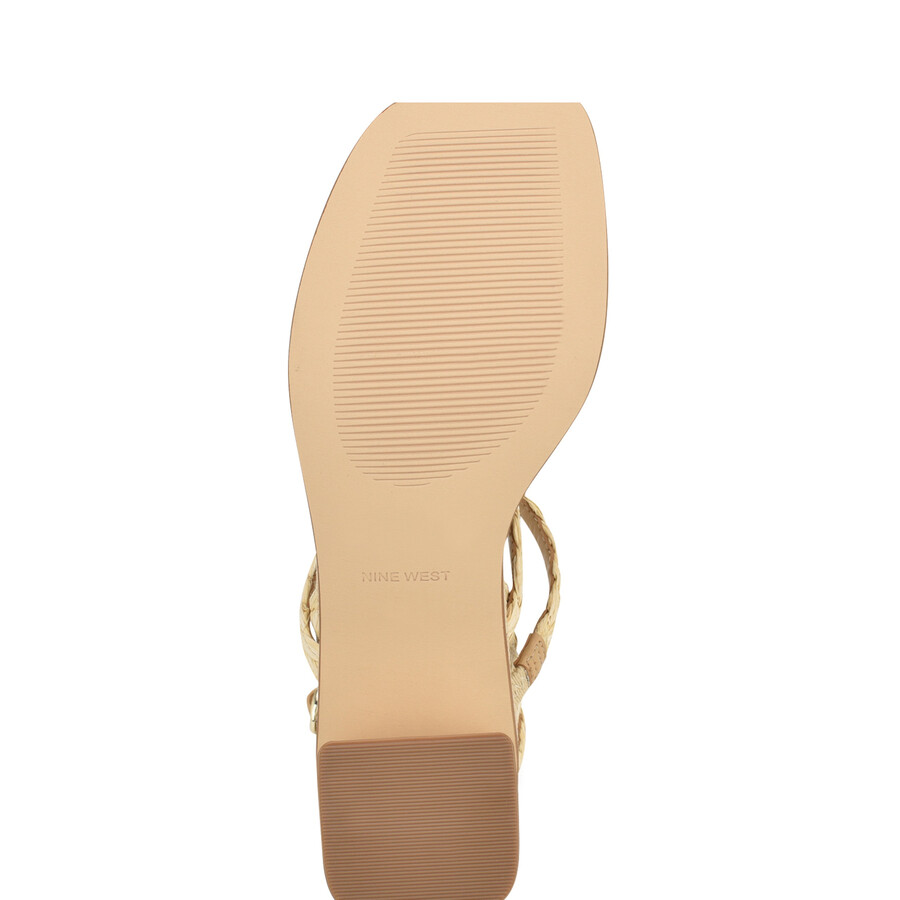 sandali con tacco a blocco in rafia emolly