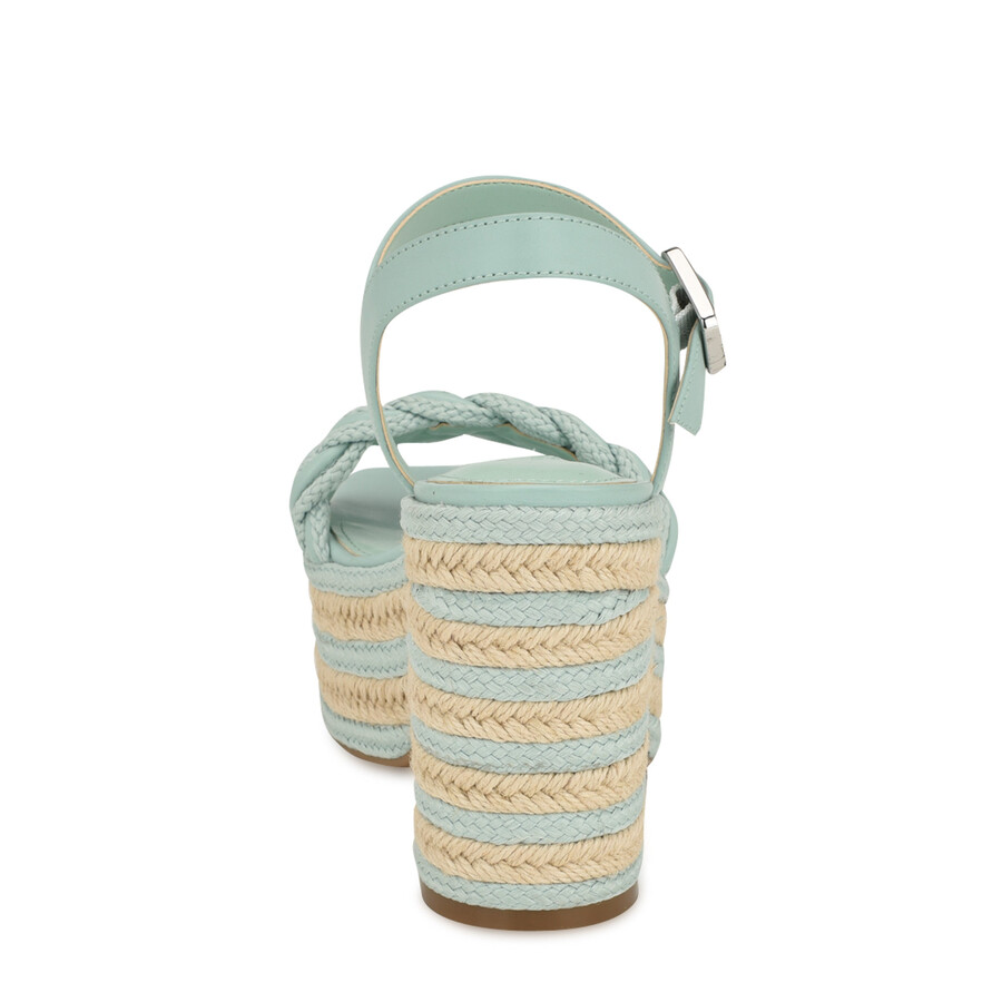 sandali con plateau intrecciati cinka