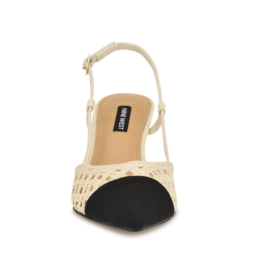 slingback railen con punta intrecciata