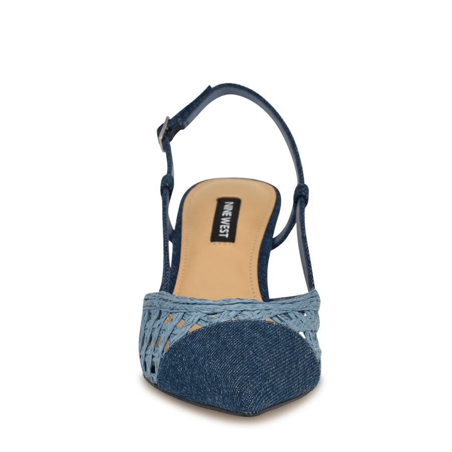 slingback railen con punta intrecciata